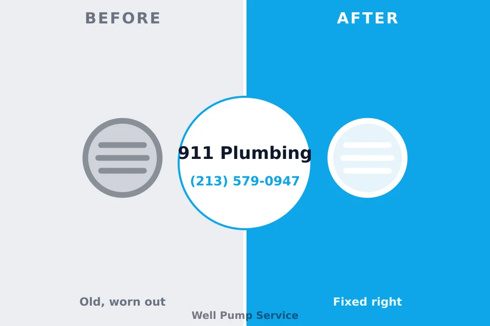 Before and after: plumbing repair Kinder, LA